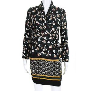 Deby Debo Womens Ophelia Printed Wrap Dress Black Green Size S 11214382